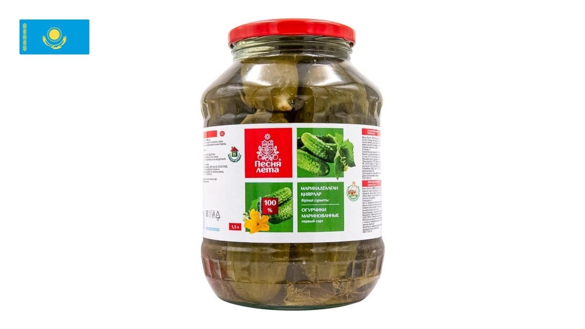 Огурцы Песня Лета маринованные 1,5 л