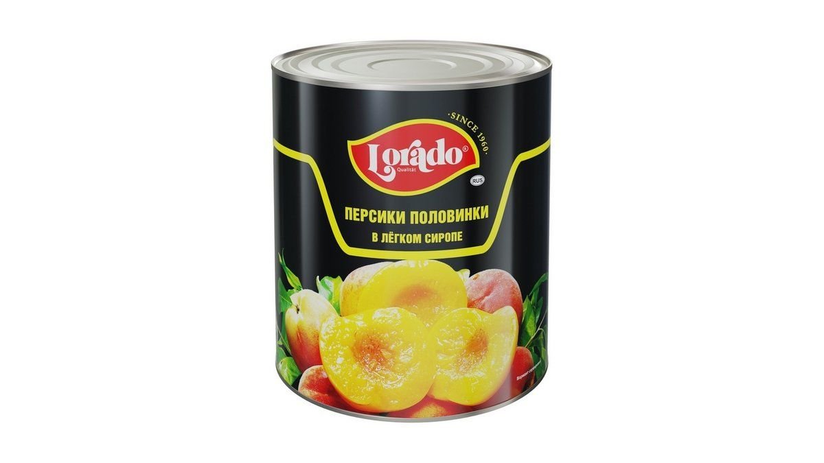 Персики Lorado половинки в легком сиропе 850 мл