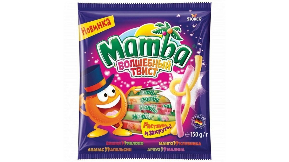 Жевательные конфеты Mamba Волшебный Твист 150 г