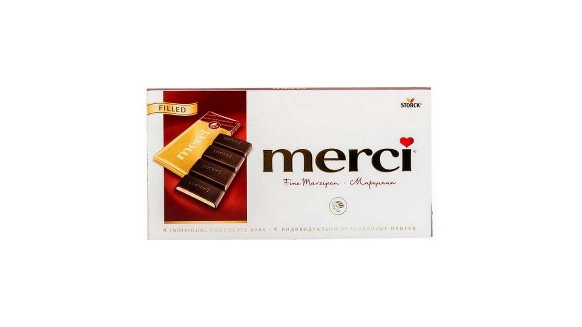 Шоколад storck 100гр merci из марципана