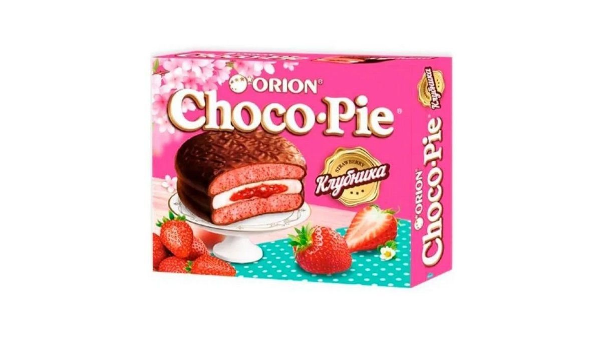 Печенье Orion Choco-Pie Клубника 360 г