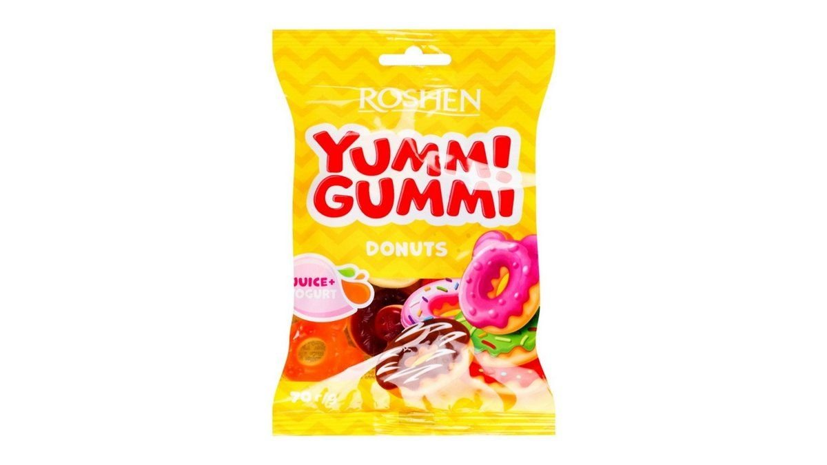 Конфеты ROSHEN Желейные Yummi Gummi Donuts 70г