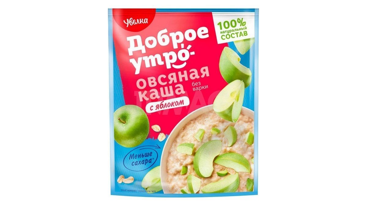 Увелка, каша увелка 40 гр., овсяная с яблоком, шт.