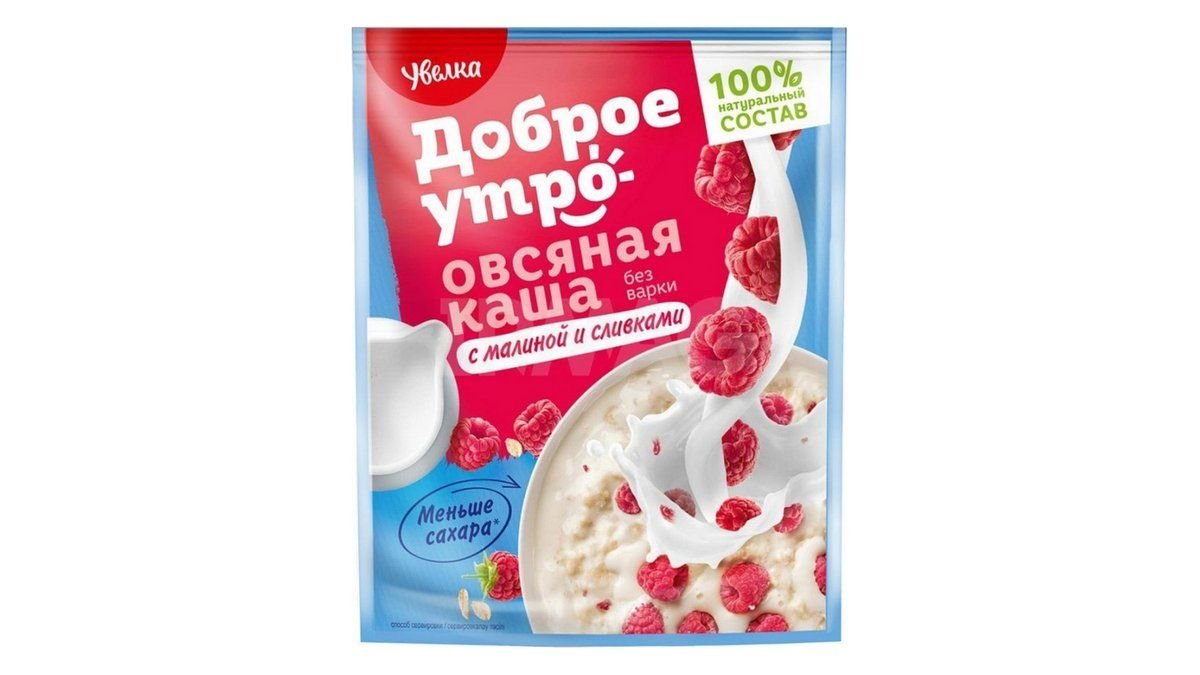 Каша Увелка овсяная малина со сливками 40 г