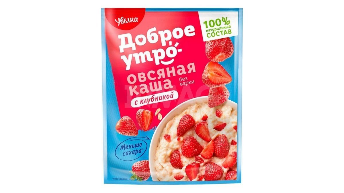 Каша Увелка овсянаяяная с клубникой 40 г