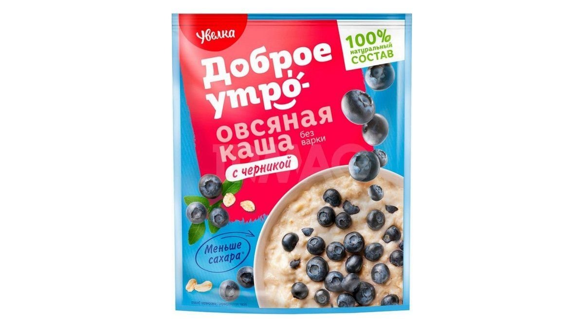 Увелка, каша увелка 40 гр., овсяная с черникой, шт.