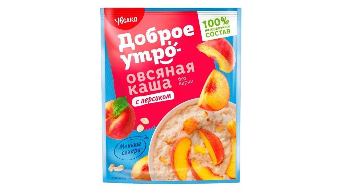 Увелка, каша увелка 40 гр., овсяная с персиком, шт.