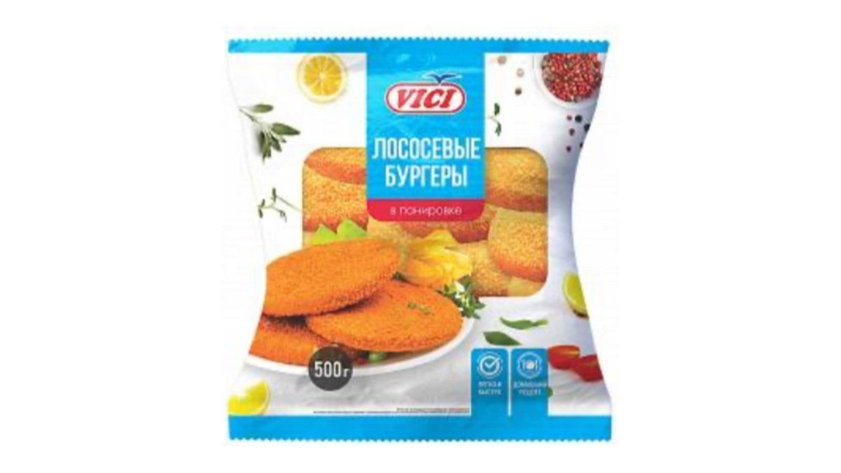 Vici, лососевые бургеры vici 500 гр., шт.