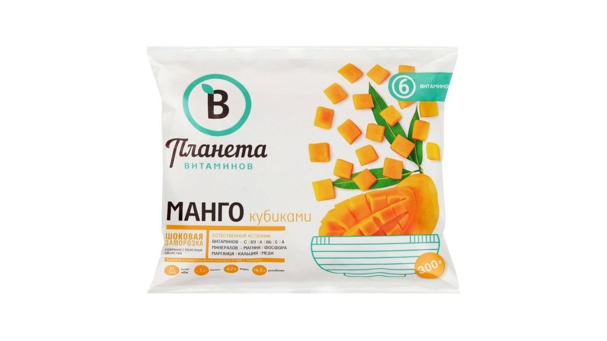 Манго Планета Витаминов замороженный, 300 г
