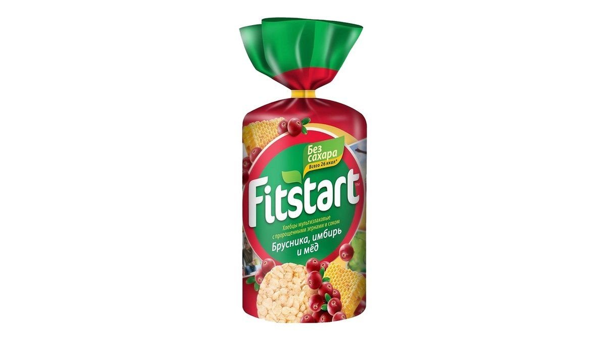 Хлебцы Fitstart мультизлаковые брусника имбирь и мед 100г