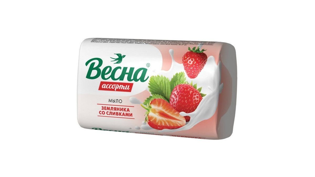 Весна Мыло земляника со сливками 90гр