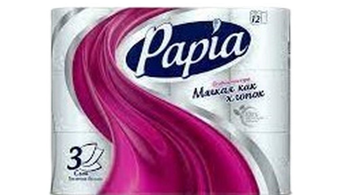 Туалетная бумага Papia White 3-слойная 12 рулонов
