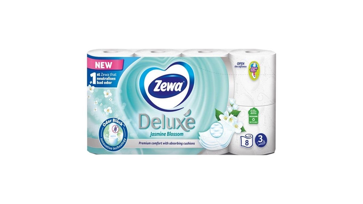 бумага туалетная Zewa жасмин deluxe 3сл 8рул