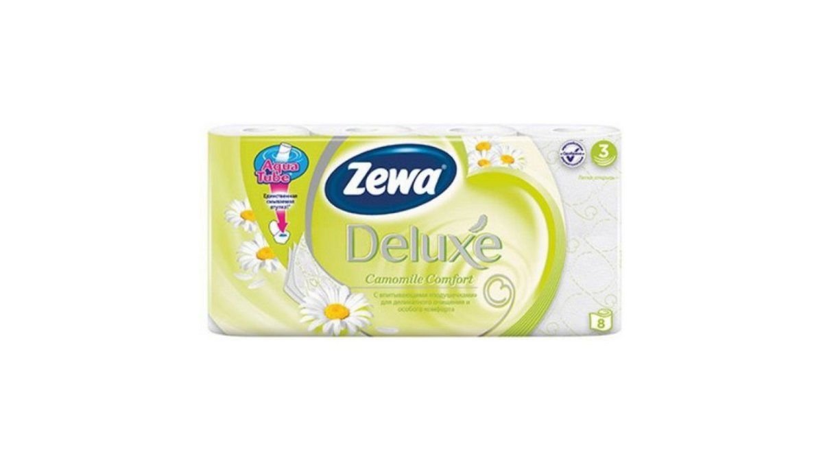 Туалетная бумага zewa delux 3сл 8рул ромашка