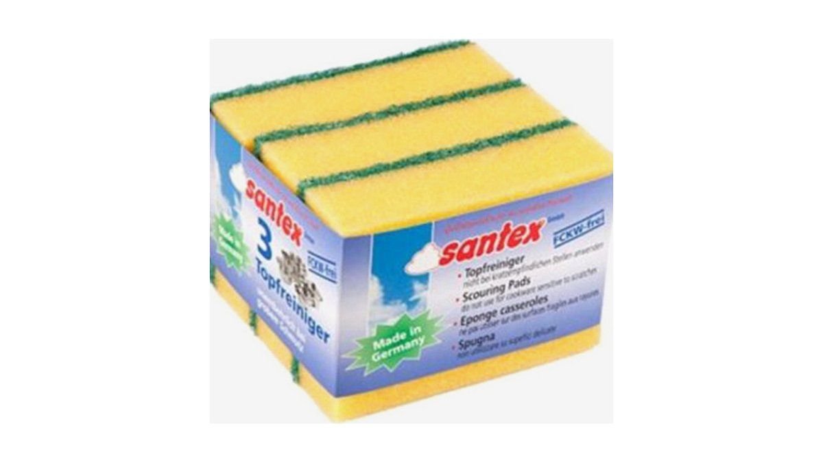 Santex, губка santex 3шт. Для посуды, шт.