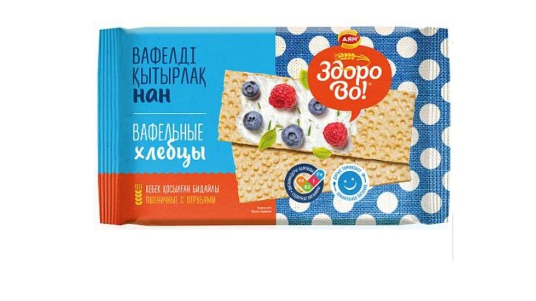 Хлебцы вафельные Здорово пшеничные с отрубями 70 г