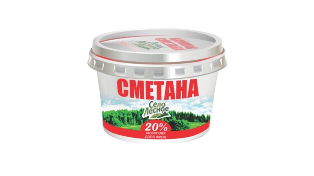 Сметана СЕЛО ЛЕСНОЕ 20% 180г п/у
