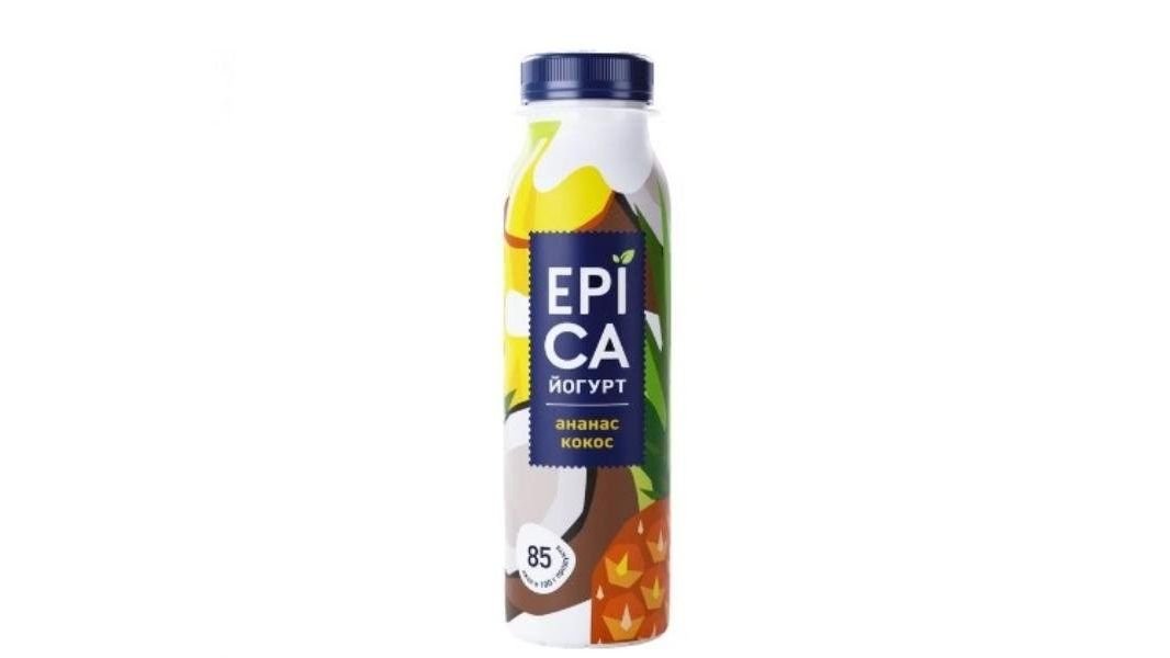 Йогурт питьевой Epica ананас/кокос 2.6% 260 г