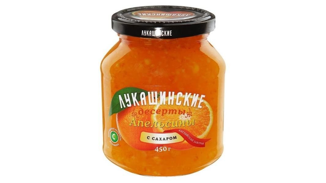Десерт Лукашинские апельсин с сахаром 450г
