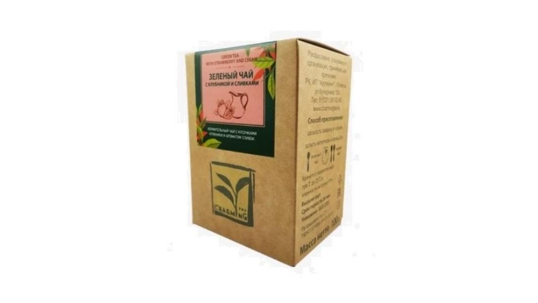 Чай Charming Tea зеленый с клубникой и сливками 100 г