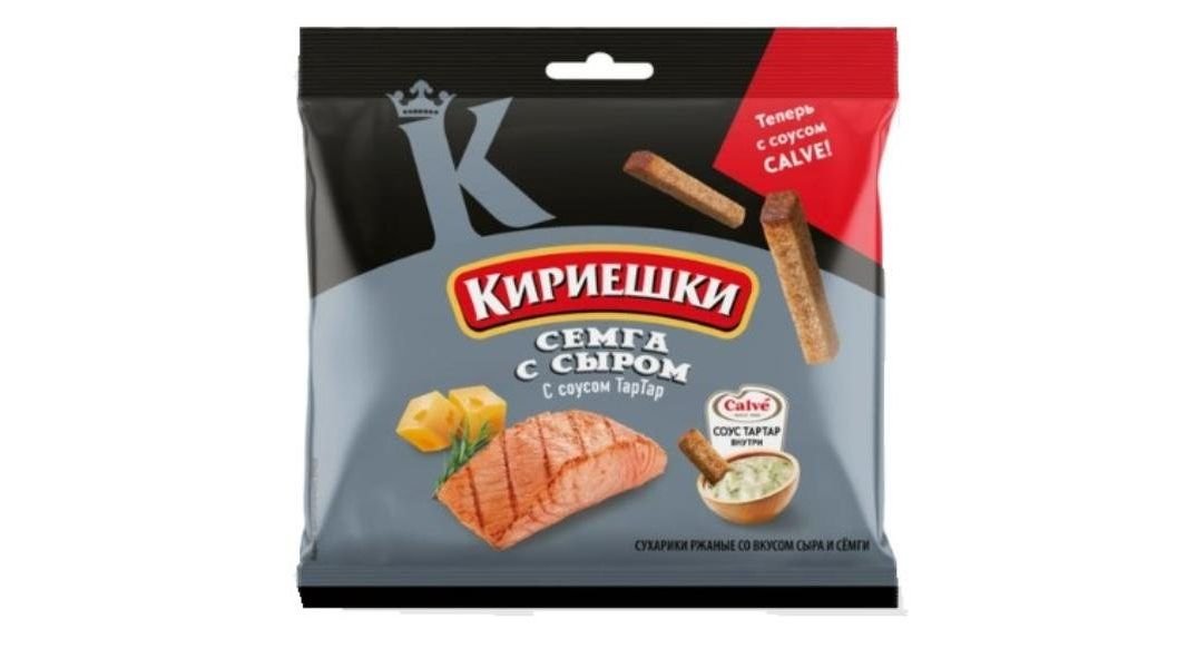 Сухарики Кириешки с соусом тар-тар семга 60 г