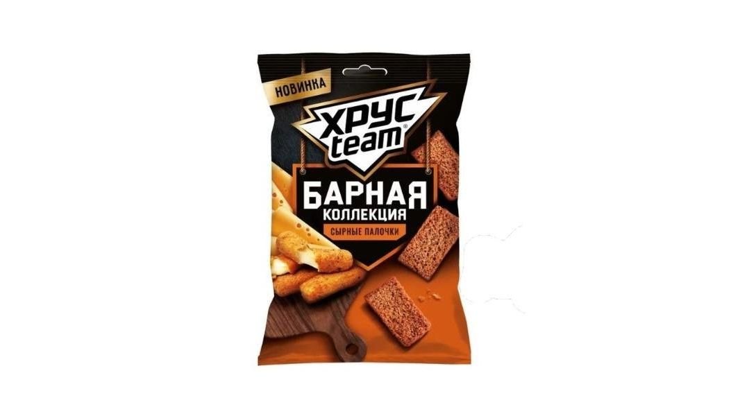 Сухарики Хрусteam барная коллекция сырные палочки 140г