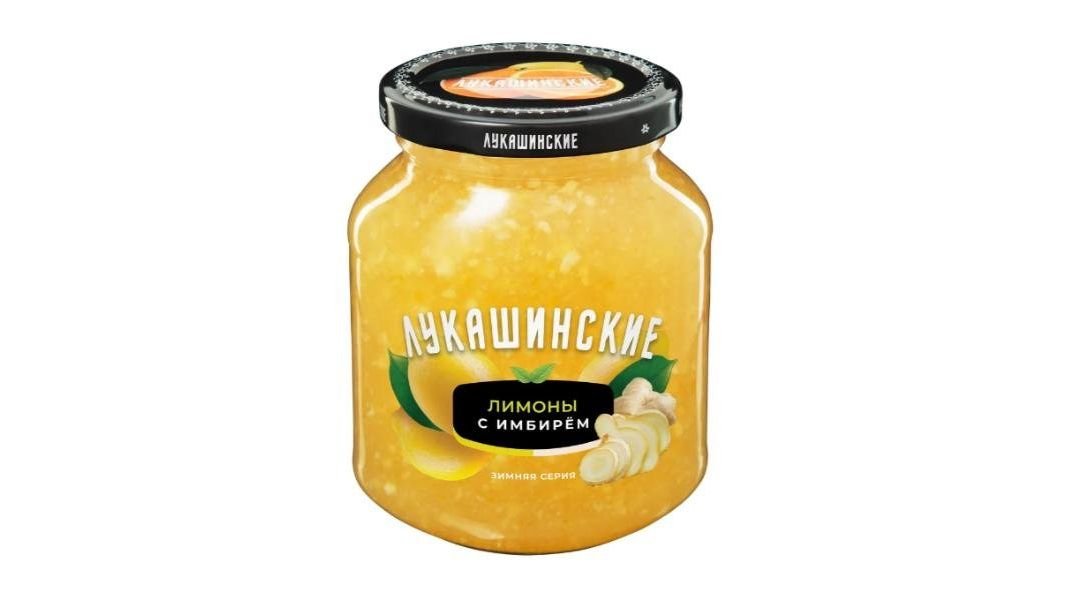 Лимон ЛУКАШИНСКИЕ С имбирем 450г с/б