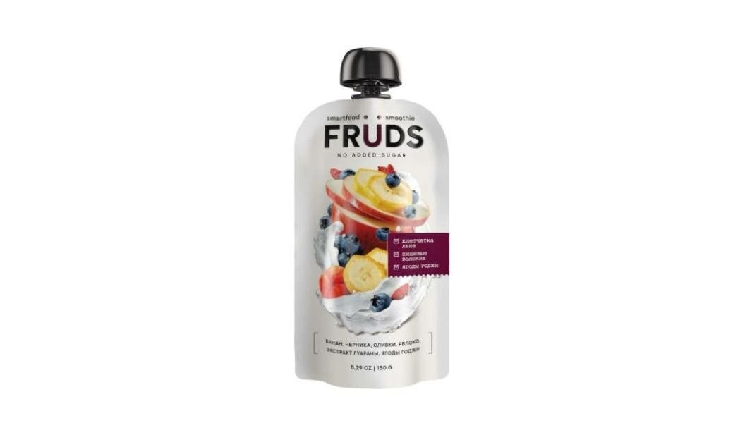 Пюре Fruds яблоко банан черника Сливки 150г