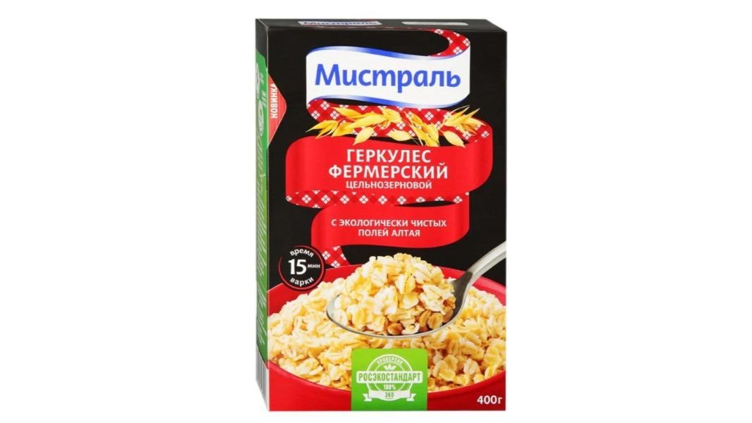 Хлопья МИСТРАЛЬ Геркулес фермерский 400г