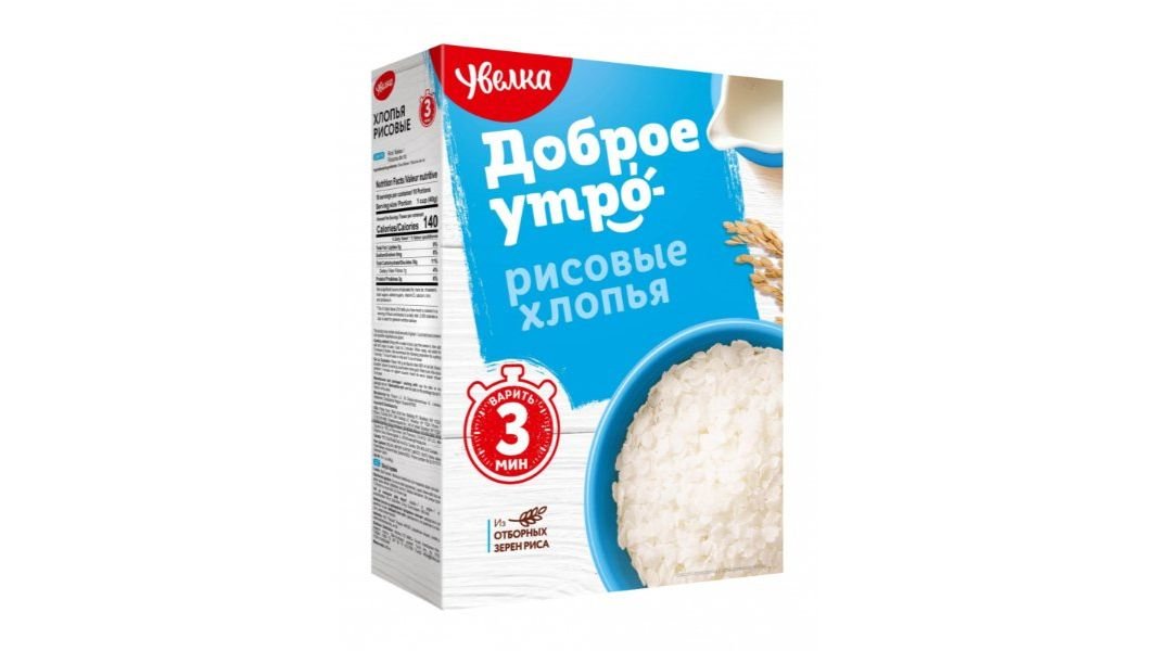 Хлопья УВЕЛКА Рисовые 400г кор