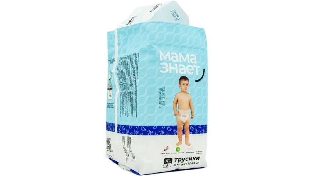 Подгузники МАМА ЗНАЕТ Трусики 12-18кг XL 13шт м/у