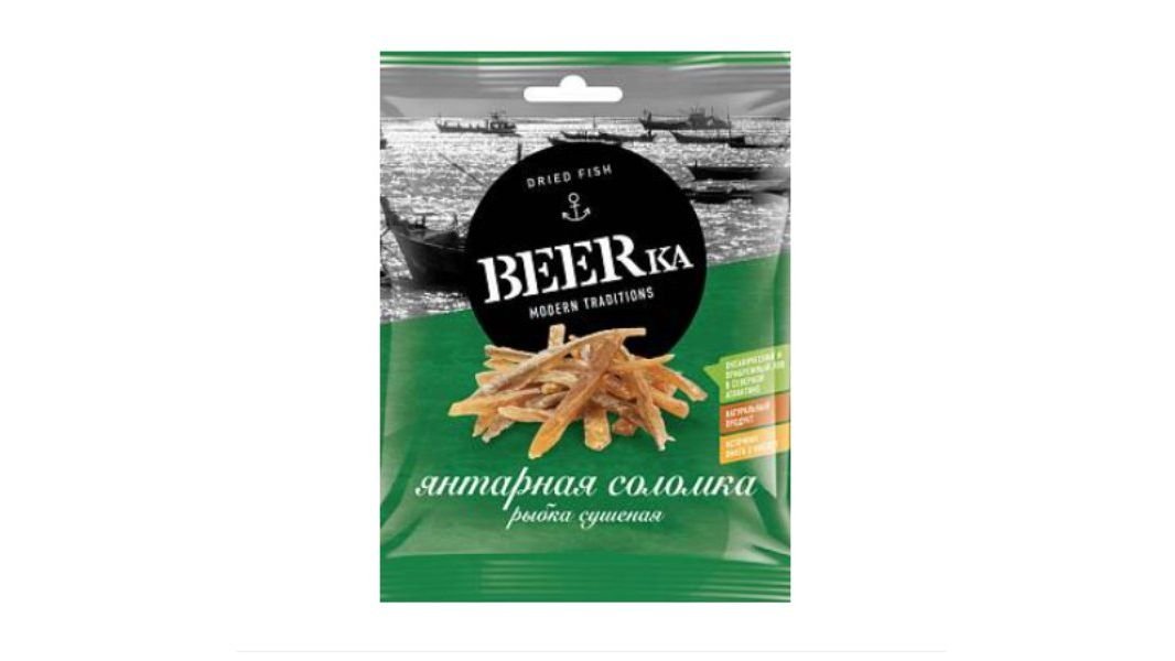 Рыбка BEERKA Янтарная с/с соломка 30г м/у