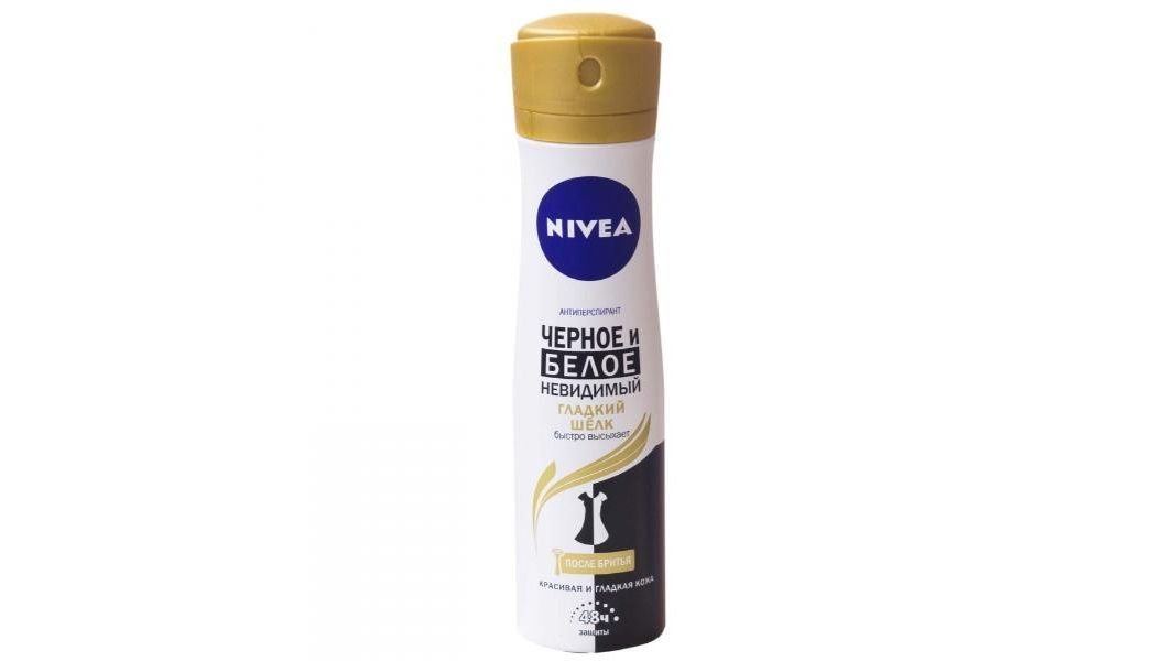 Дезодорант NIVEA Черное и белое Гладкий шелк 150мл ж/б