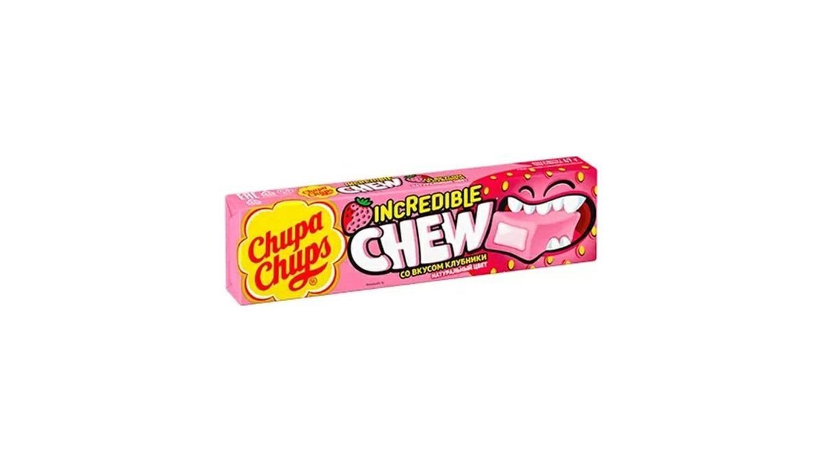 Конфета CHUPA CHUPS Жевательная Клубника 47г