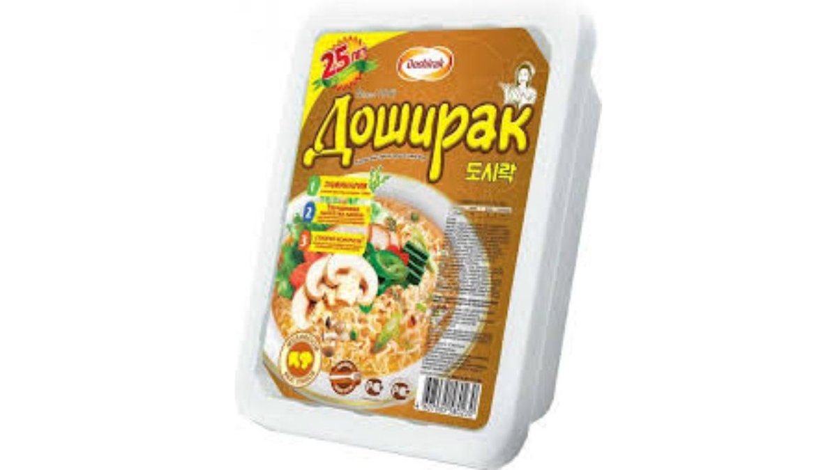 Лапша ДОШИРАК Со вкусом Грибов 90г п/у