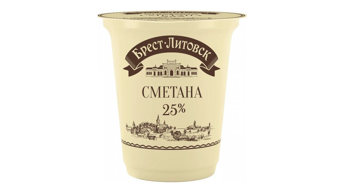 Сметана Брест-Литовск 25% 300г