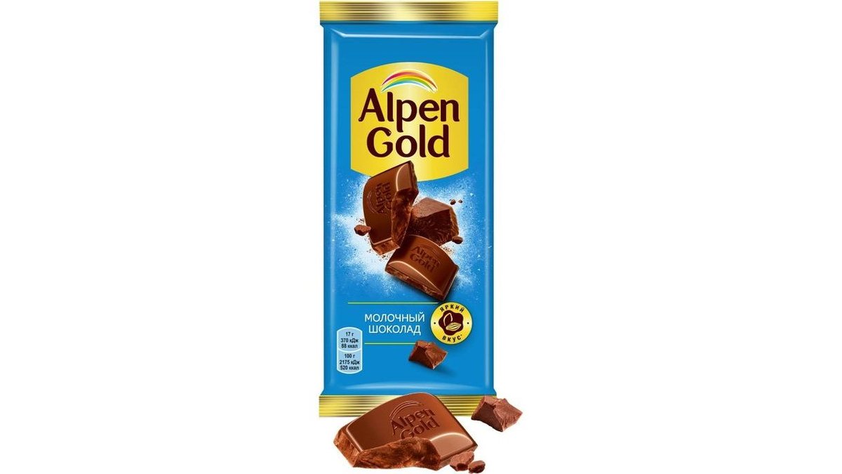 Шоколад ALPEN GOLD Молочный 85 г РОССИЯ