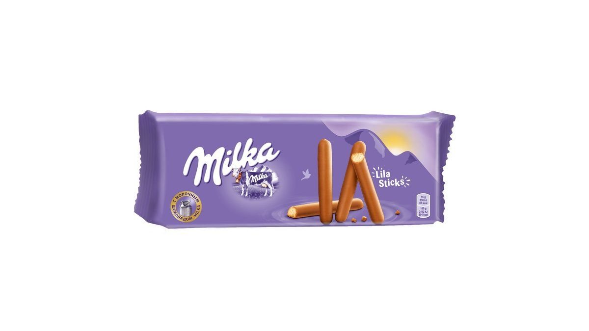 Печенье MILKA Lila Sticks В молочным шоколаде 112г