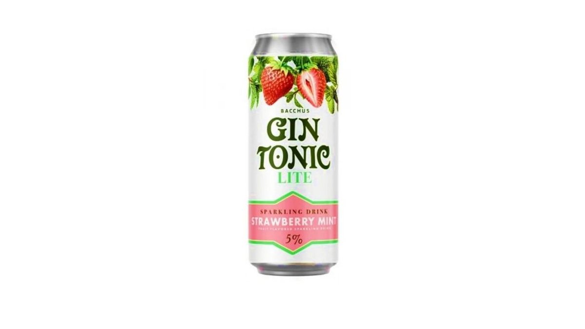 Джин-тоник Lite Gin Tonic Strawberry Mint 5% 0.45 л