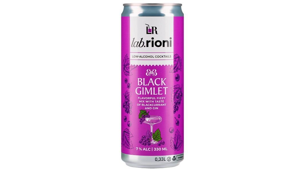 Коктейль Lab Rioni Black Gimlet 7% 0.33 л