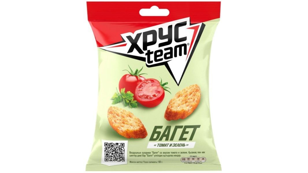 Сухарики ХРУСTEAM Baget Томат и зелень 60г
