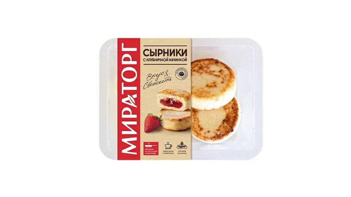 Сырники МИРАТОРГ С клубничной начинкой 280г