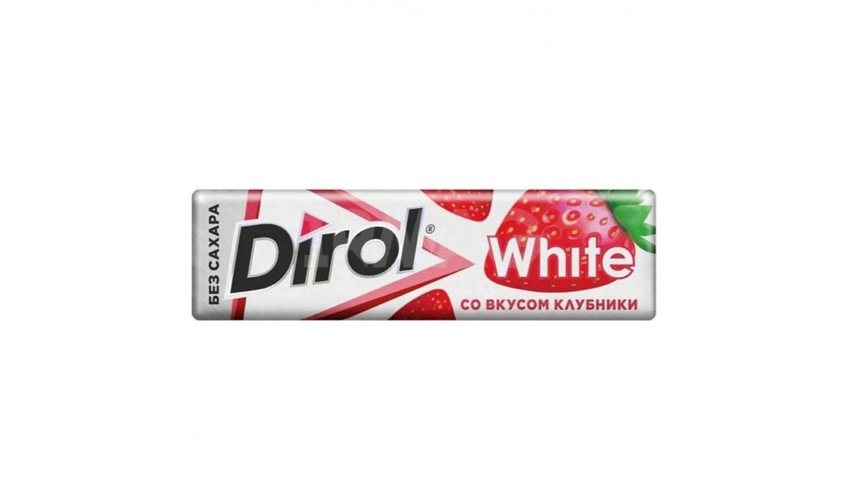 Жевательная резинка Dirol со вкусом клубники без сахара 13,6 г