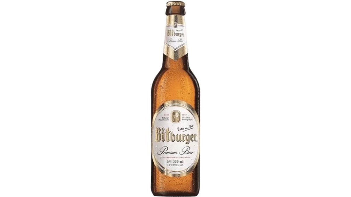 Пиво Bitburger светлое 5.3% 0.33 л
