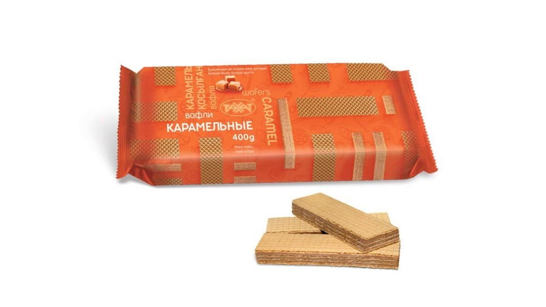 Вафли"Рахат"Карамельные 400 гр
