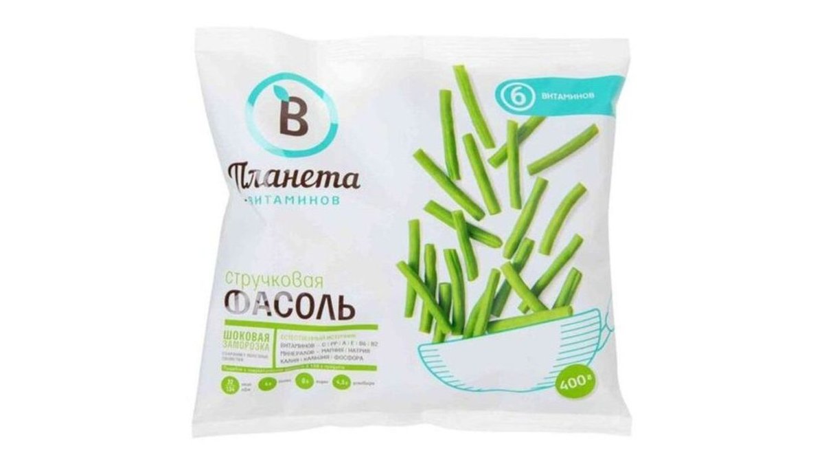 Фасоль ПЛАНЕТА ВИТАМИНОВ Стручковая 400г м/у
