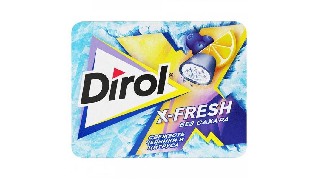 Жевательная резинка Dirol х-fresh черника/цитрус 16 г