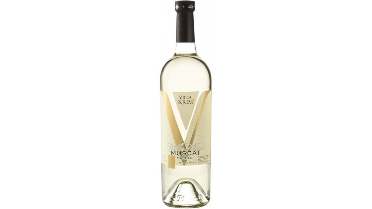 Вино Villa Krim Muscat Marbel белое полусладкое 9-12% 0.75 л