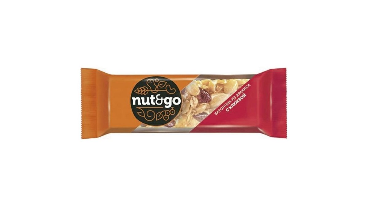 Батончик Миндальный Nut & Go с Клюквой 42 г