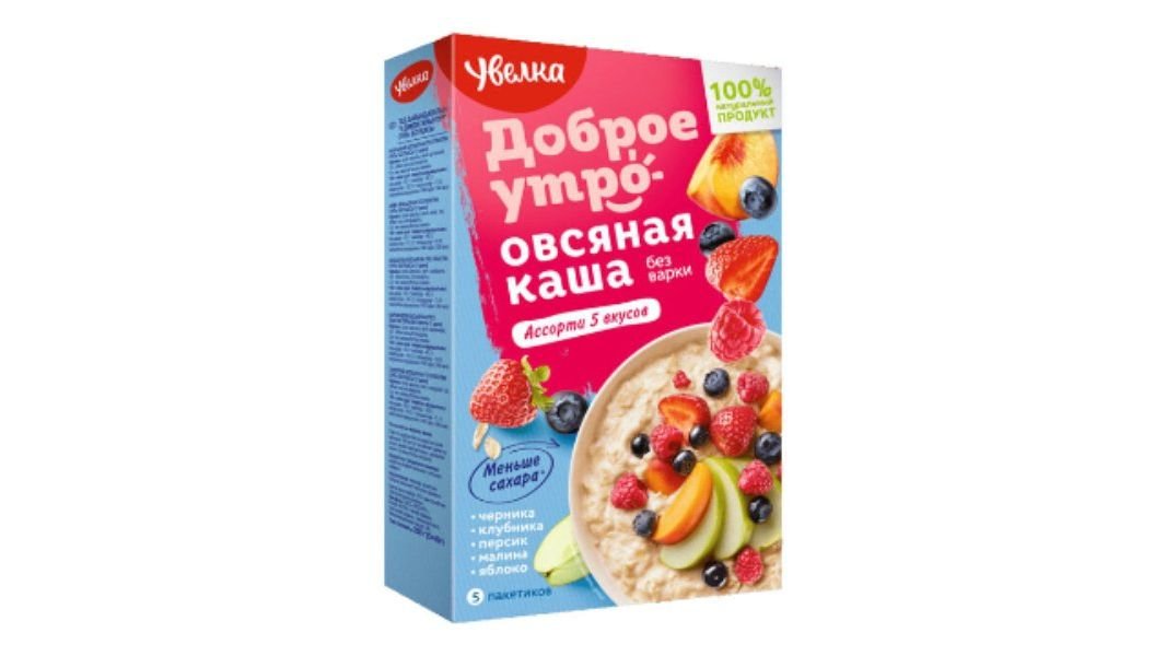 Увелка Каша Овсяная Б/П Ассорти 5*40гр